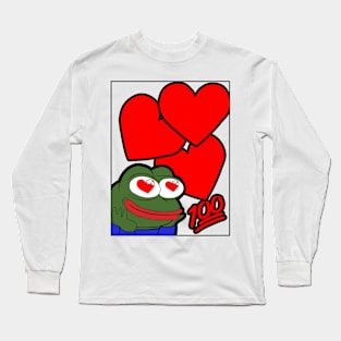 PEPE THE FROG IN 100 LUV Long Sleeve T-Shirt